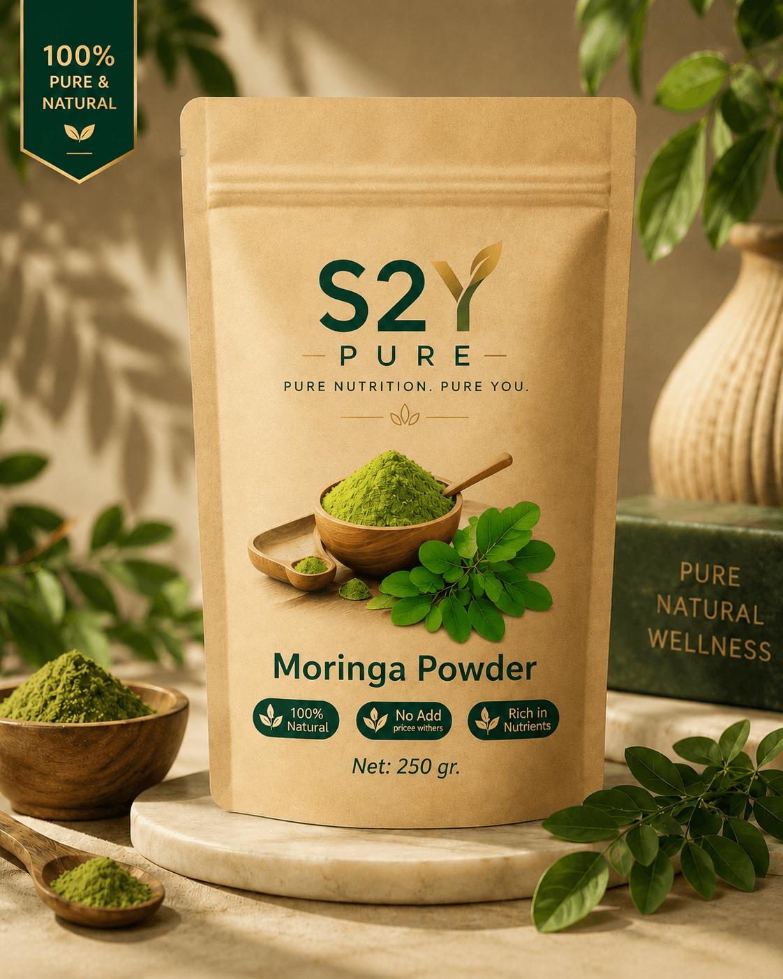 250g organic S2Y Pure Moringa Powder by S2Y Pure